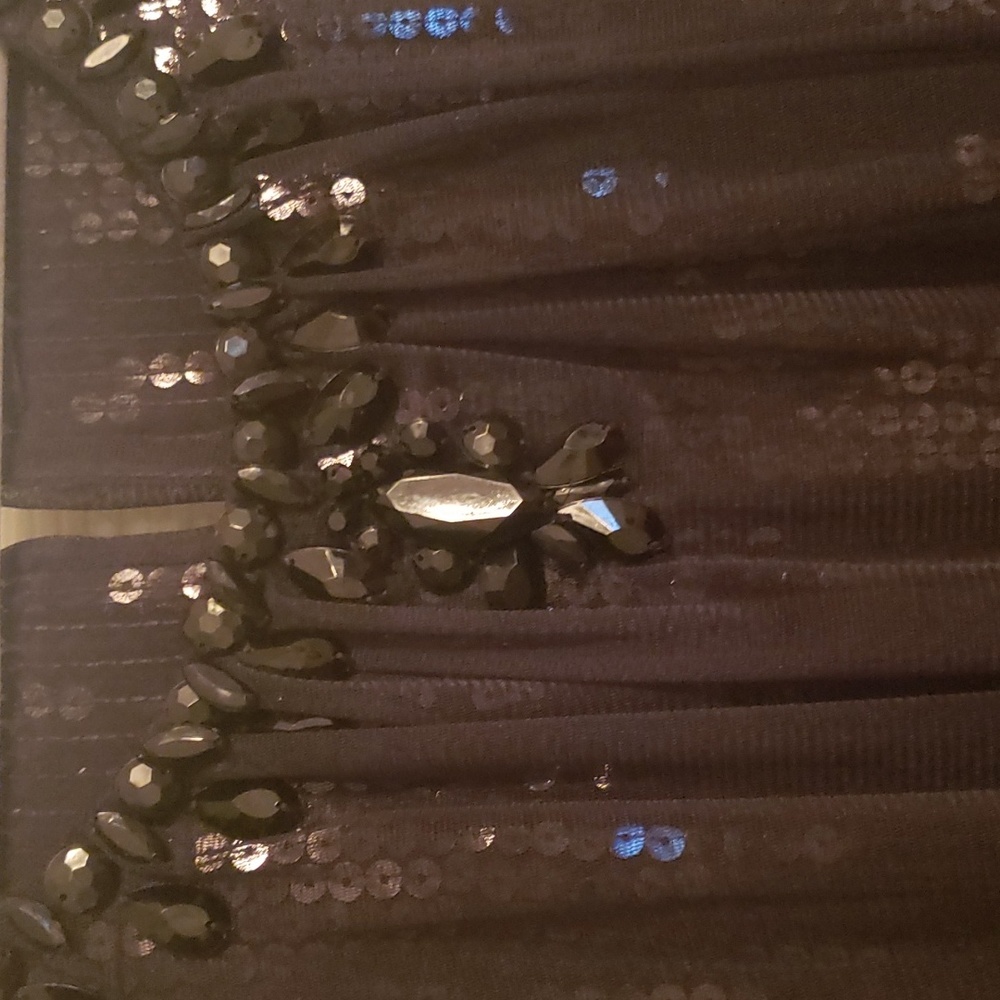 Black. sleeveless evening blouse